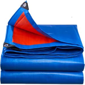 Dekzeil - 180g/m² PE - Voor Tuinmeubelen, Zwembad, Hout, Auto & Boot - Waterdicht - Weerbestendig zeildoek - 200x400cm - Blauw - Bouwzeil - Afdekzeil - Beschermhoes
