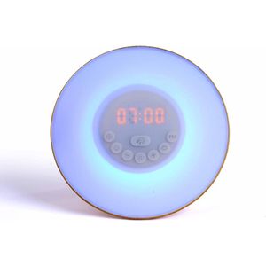 Livoo Wake-Up light wekkerradio 9 kleuren houten behuizing