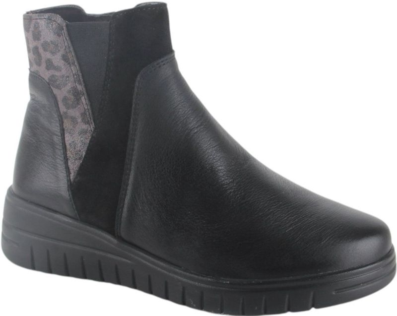 Ti Comos - 2540004-000 - Enkellaarsjes - Zwart - Leer