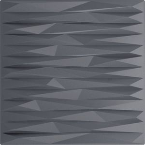vidaXL - 12 - st - Wandpanelen - steen - 3 - m² - 50x50 - cm - XPS - grijs
