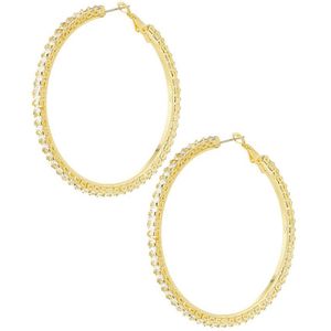 Radiant diamond grande oorbellen - goud- strass- glamour- kado- feestelijk-kerst