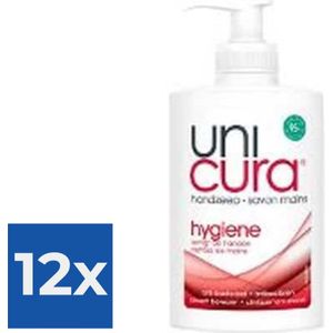 Unicura Handzeep - Pompje Hygiene 250 ml - Voordeelverpakking 12 stuks