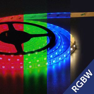 LED Strip 5050 060 leds/mtr IP65 RGBWW CRI90 19,2W 24V 12mm
