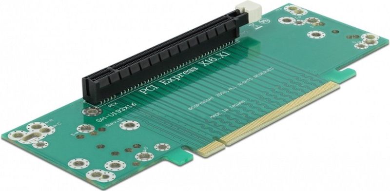 Delock - Riser Card - PCI Express x16 to x16 - Slot hoogte 53.9 mm