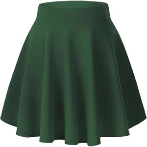 Dames Casual Elastische Taille Flared Mini Rok - Elegant A-Lijn Skater Rok