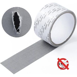 COCHO® Luxe Muggennet Reparatie Tape - Muggengaas Plakband - Gaas Wonen - Klussen Horren Tool - Horrengaas Tools - Grijs 5x200