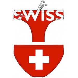 Turbo Switzerland Zwemslip Rood,Wit 4XL Man