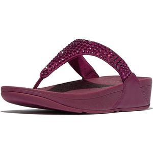 FitFlop - Lulu Maxi-Crystal Toe-Post Sandals - Ruby - Slipper