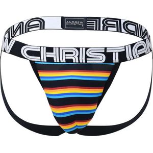 Andrew Christian California Stripe Jock w/ ALMOST NAKEDÂ® - MAAT L - Heren Ondergoed - Jockstrap voor Man - Mannen Jock
