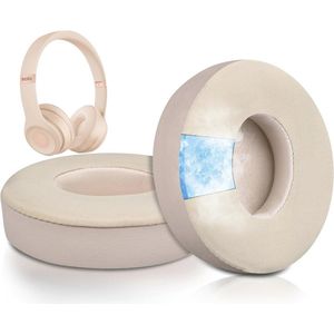 Koelgel oorkussentjes voor draadloze hoofdtelefoons - Earpads voor Beats Solo 2 & 3 - Geluidsisolatie met hoge dichtheid - Satijnen Goud