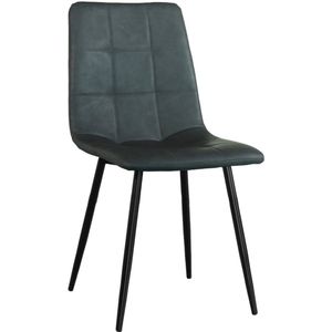 SET DEAL: 4 stuks Eetkamerstoel Catoo antraciet kunstleder eetstoel zetel