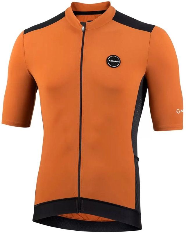 Nalini - Heren - Fietsshirt - Korte mouwen - Wielrenshirt - Zomer - FIVE POCKETS JERSEY - BLACK/BROWN - XL