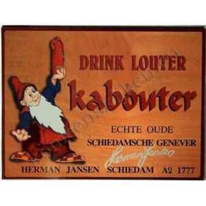 reclamebord 30x40 drink louter kabouter