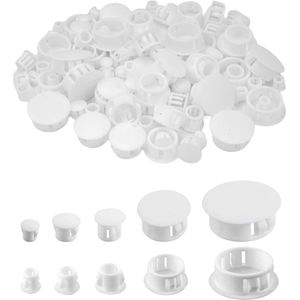 120 stuks afdekkappen voor boorgaten 6-8-10-16-20 mm wit kunststof schroefafdekking - kast afdekkappen - schroefafdekking - afdekstoppen