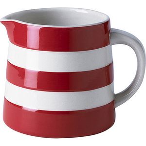 Cornishware Red melkkannetje 280ml - Cornish Red - kan 280ml - Vaatwasserbestendig - Rood wit gestreept