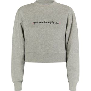 MYMO - Blonda - Sweatshirt - Grijs Gemêleerd - Lange Mouw