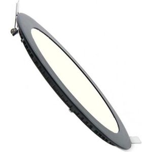 LED Downlight Slim - Inbouw Rond 6W - Dimbaar - Natuurlijk Wit 4200K - Mat Zwart Aluminium - Ø120mm