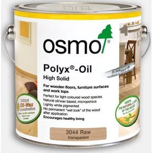 Hardwax-Olie Effect 3044 Raw - 2,5 Liter | Onbehandelde Uitstraling op Lichte Houtsoorten | Kleurt niet Donker