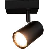 Ledvion - LED Plafondspot, Zwart 1-lichts, Dimbaar, GU10 fitting, IP20, kantelbaar