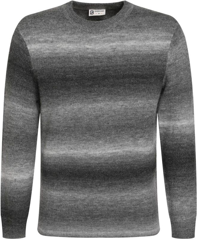 Gabbiano - Trui - Donkergrijs - Zachte Trui Met Gradient Kleurverloop
