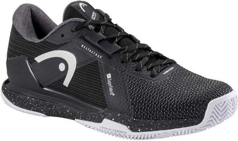 HEAD - Sprint Pro 4.0 SF - Tennisschoen - Zwart Wit - SuperFabric - Ademend TPU Mesh