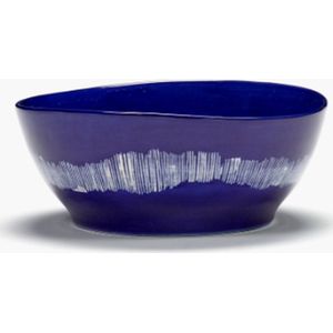 Serax - Ottolenghi - Feast - Kom - 18cm - L - donkerblauw witte strepen - set van 4