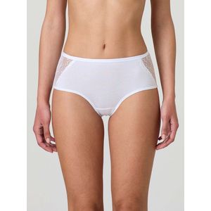 Jadea dames midi slip met kant - Midi Donna - wit - maat M - 1 pack