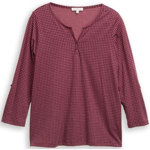 Tom Tailor - Henley Blouse Shirt - Gedessineerd - Lange Mouwen