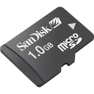 Sandisk Micro SD geheugenkaart: 1GB
