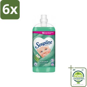 Soupline - Wasverzachter - Aloë Vera - 56 Wasbeurten - 1.3L - Voordeelverpakking - 6 stuks - Wasverzachter - Aloë Vera