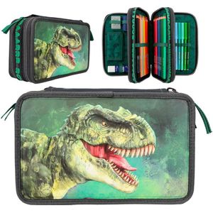 Dino World 3-vaks etui, gevuld met LED