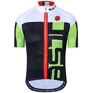 Fietsshirt voor Heren met Korte Mouwen en Doorggaande Rits