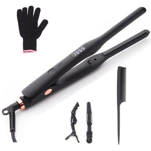 Stijltang en Krultang 2-in-1 met Keramische Coating LCD Display - Geschikt voor Kort, Lang Haar en Baarden - Dubbele Spanning