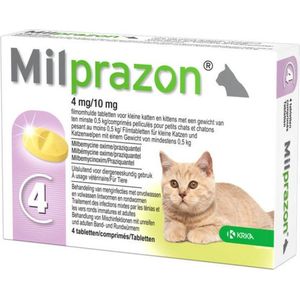 Milprazon Ontworming Tabletten Kleine Kat 4 stuks