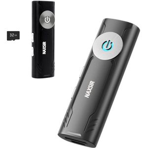 NAXSIR MP3 speler met Ruisonderdrukking,voice recorder – 32 GB Geheugen, Oplaadbaar & Draagbaar