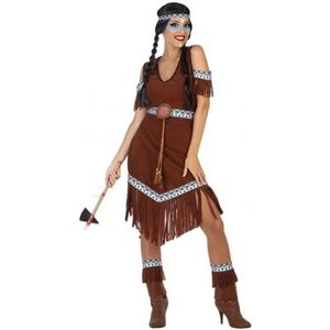 Indiaan verkleed kostuum - Indianen verkleed jurkje voor dames - carnavalskleding - voordelig geprijsd 38/40