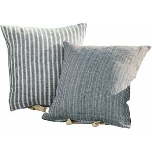 LOBERON Kussenhoes set van 2 Miquelon blauw/crème