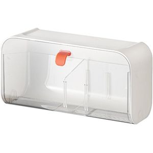 Wandopbergdoos - 1 stuk - Wit - Opbergdoos voor wattenstaafjes - Wattenstaafjesdispenser - Opbergdoos voor wattenstaafjes - Wattenschijfjeshouder - Tandzijdedoos - Huishoudelijk