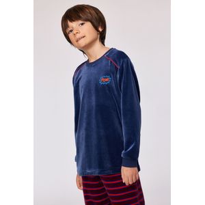 Woody Jongens-Heren pyjama donkerblauw - maat S