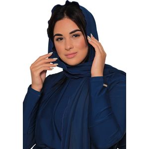 Burkini Saffier Petrol blue XL van Mykiny Brand, boerkini, Islamitisch badpak/zwempak bestaand uit zwemtuniek, zwem legging en zwem hoofddoek.Islamitische zwempak. Hijab. Maillot de bain. Maat XL