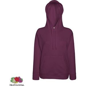Fruit of the Loom Lady-Fit hoodie - Lightweight - Maat XS - Kleur Red