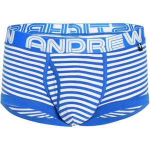 Andrew Christian Fly Stripe Boxer w/ ALMOST NAKED® Elect Blue/White - MAAT L - Heren Ondergoed - Boxershort voor Man - Mannen Boxershort