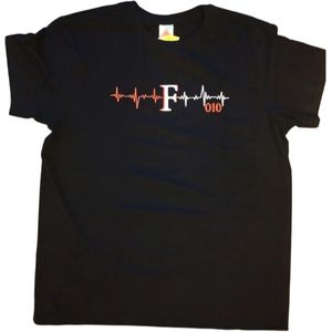 T-shirt Feyenoord hartslag Maat XL