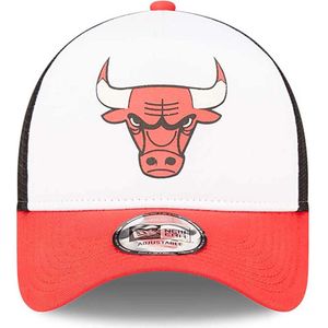 Chicago Bulls Team Color Block White A-Frame Trucker Cap