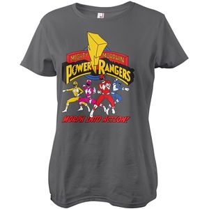 Power Rangers Damen Morph Into Action Girly Tee DarkGrey-S