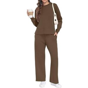 Tweedelig joggingpak voor dames - casual trainingsoutfit met lange mouwen en zakken