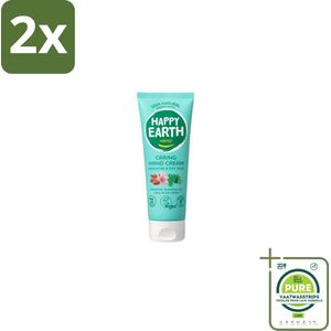 Happy Earth – Handcrème – 100% Natuurlijk – 75 ml - Voordeelverpakking - 2 stuks - Natuurlijke handcrème - Vegan handcrème