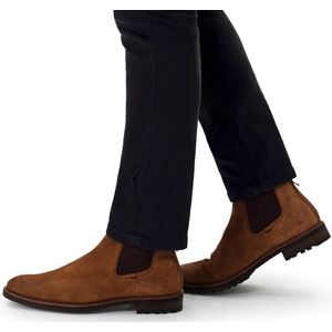 Van Lier - Heren - Cognac suède chelsea boots - Maat 42