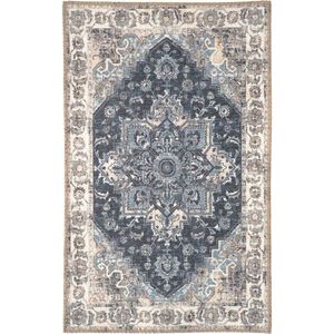 House Nordic Havana Doormat - Deurmat in blauw beige - Afmeting. 50x80 cm - 100% Chenille Polyester