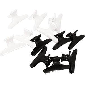 Haarspeldjes 12 stuks voor Haarstylisten Zwart en Wit - Vlinder Haarspeldjes voor Vrouwen en Meisjes 8 cm - Salon Haarspeldjes - Sectie Haarspeldjes